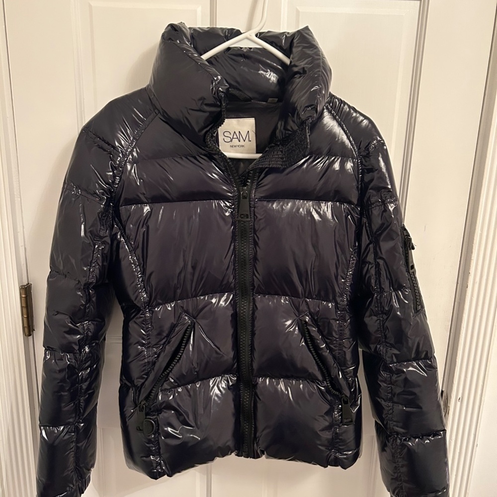 SAM. New York Puffer Jacket Size Medium Caviar Freestyle Goose Down Coat